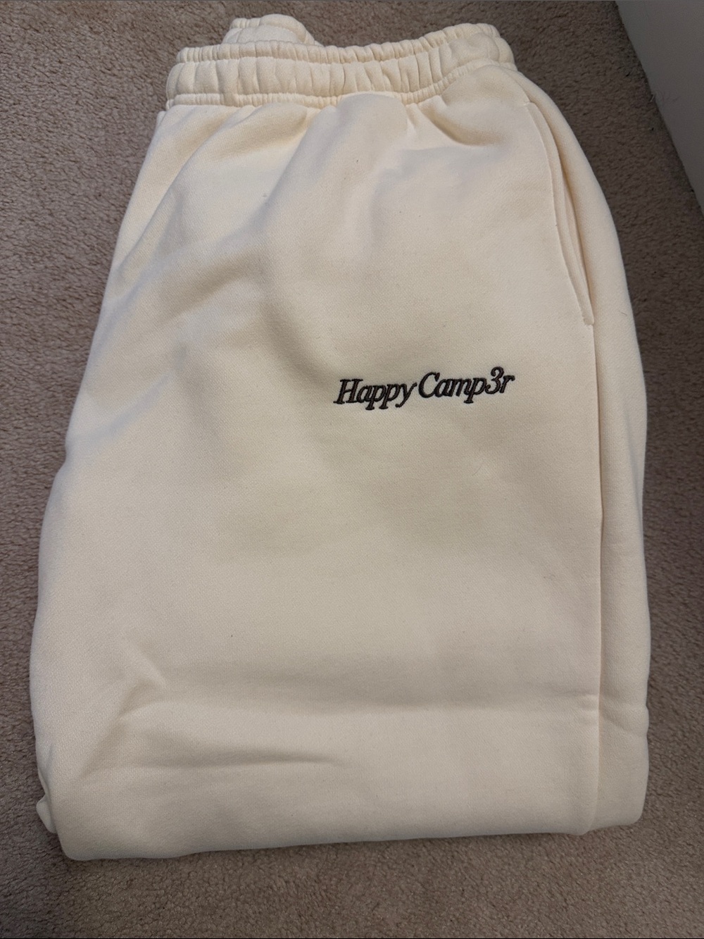 Happy Camp3r Men’s Cream Athletic Shorts